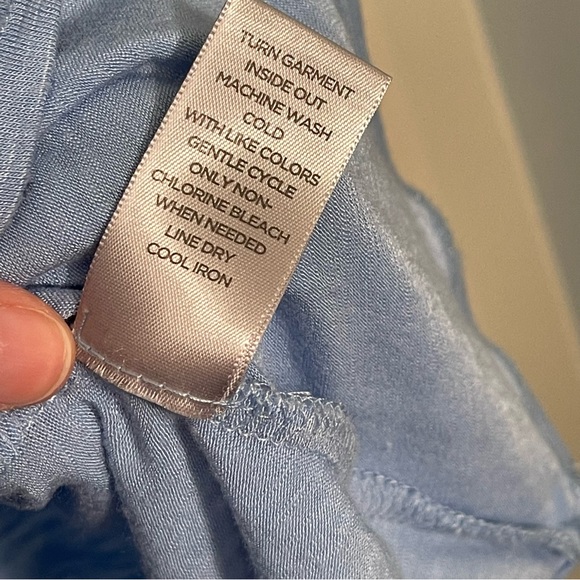 AVENUE Light Blue Ruffled Knit Tank Top Sleeveless T-Shirt Plus Size 22/24 - Picture 6 of 8